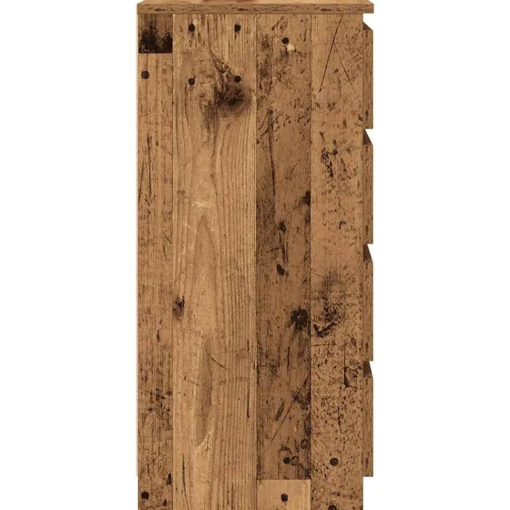 vidaXL Aparador con cajones madera vieja 37,5x35x99 cm Madera antigua Best