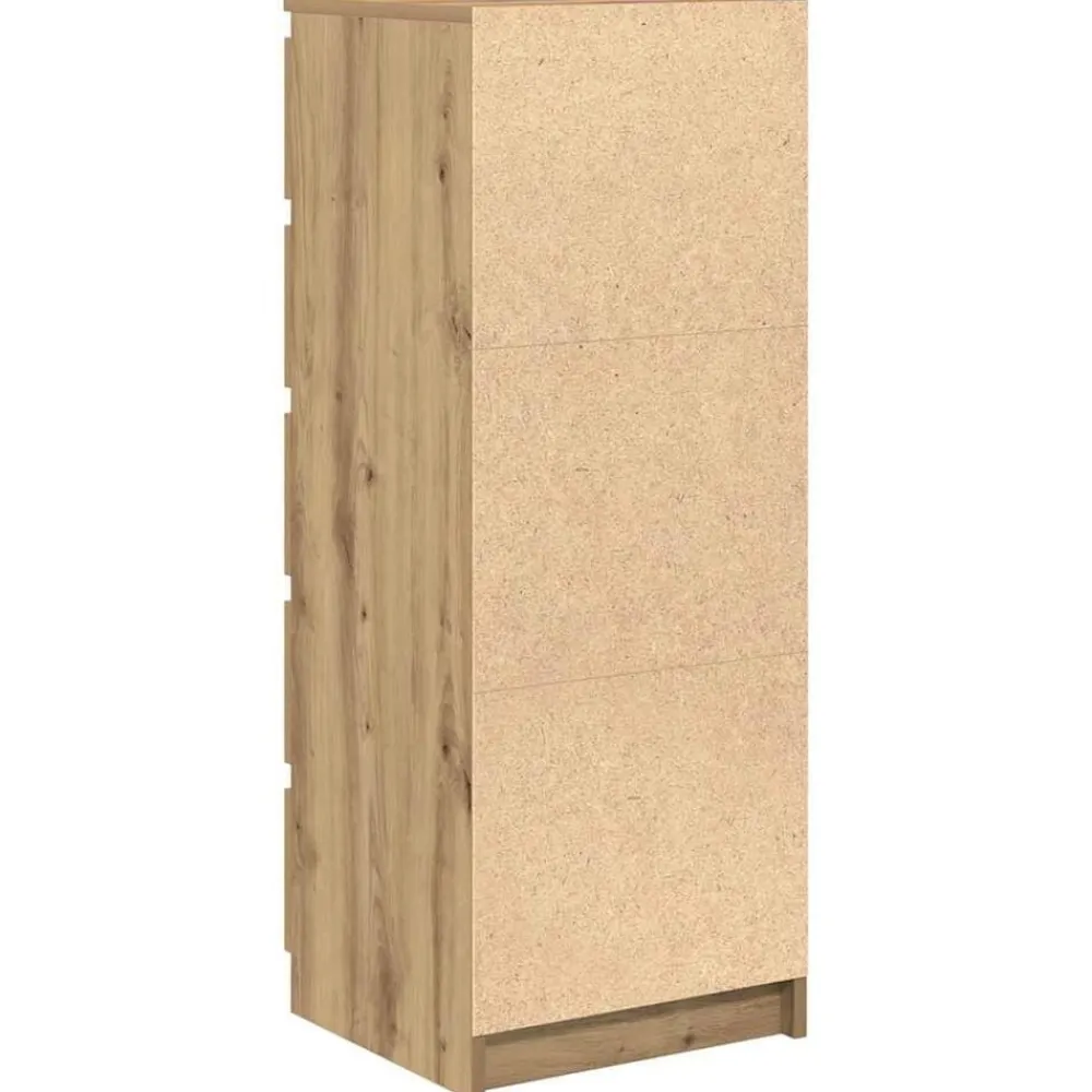 vidaXL Armarios Y Almacenamiento-Aparador con cajones roble artesanal 37,5x35x99 cm