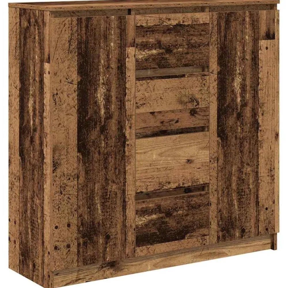 vidaXL Aparador con cajones madera vieja 100,5x35x98,5 cm Madera antigua Hot