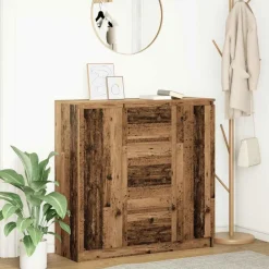vidaXL Aparador con cajones madera vieja 100,5x35x98,5 cm Madera antigua Hot