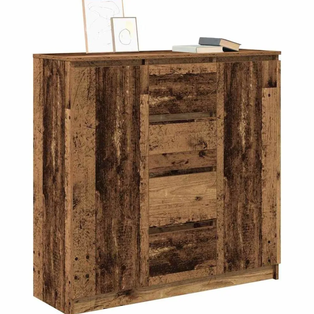 vidaXL Aparador con cajones madera vieja 100,5x35x98,5 cm Madera antigua Hot