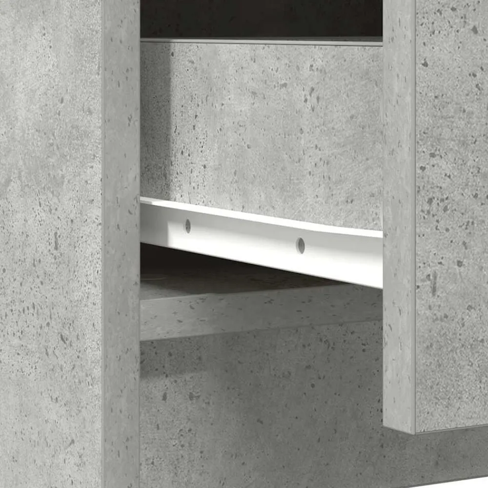 vidaXL Armarios Y Almacenamiento-Aparador con cajones gris hormigón 71x35x84cm madera ingeniería