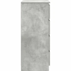 vidaXL Armarios Y Almacenamiento-Aparador con cajones gris hormigón 71x35x84cm madera ingeniería