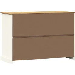 vidaXL Aparador con cajones VIGO madera maciza pino 113x40x75cm Blanco Sale