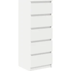 vidaXL Aparador con cajones 37,5x35x99 cm madera de ingeniería Blanco Hot