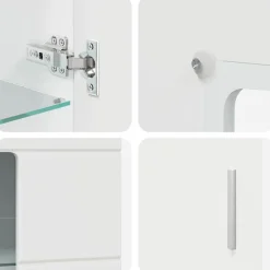 vidaXL Aparador con estante FLORIN 55,5 x 29 x 103 cm brillante Outlet