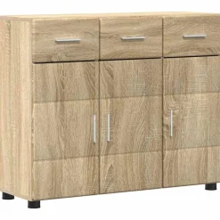 vidaXL Aparador con estante FLORIN 88,5 x 30,5 x 73 cm Roble Sonoma Discount