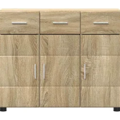 vidaXL Aparador con estante FLORIN 88,5 x 30,5 x 73 cm Roble Sonoma Discount