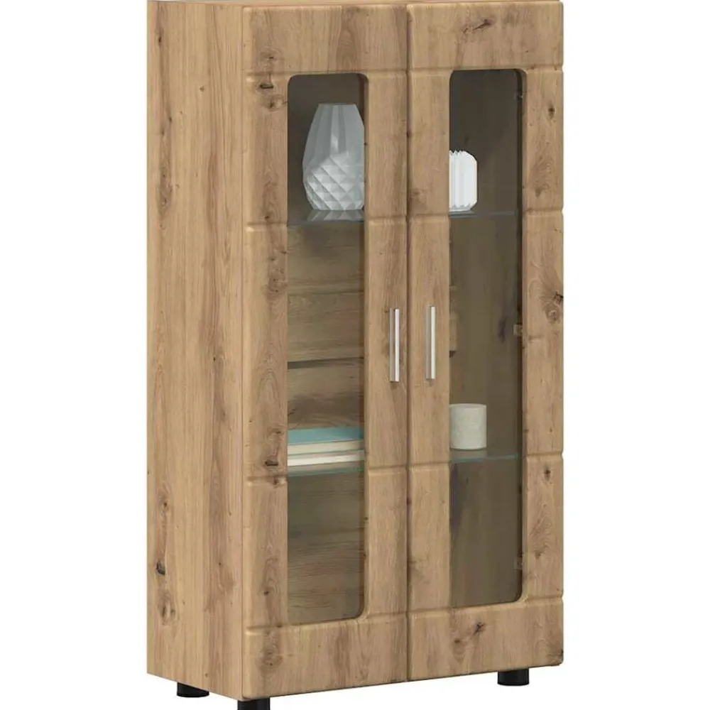 vidaXL Conjuntos De Muebles-Aparador con estante FLORIN Roble artesanal 55,5 x 29 x 103 cm