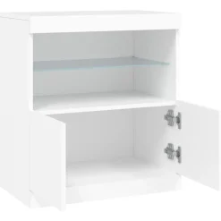 vidaXL Armarios Y Almacenamiento-Aparador con luces LED 60x37x67 cm