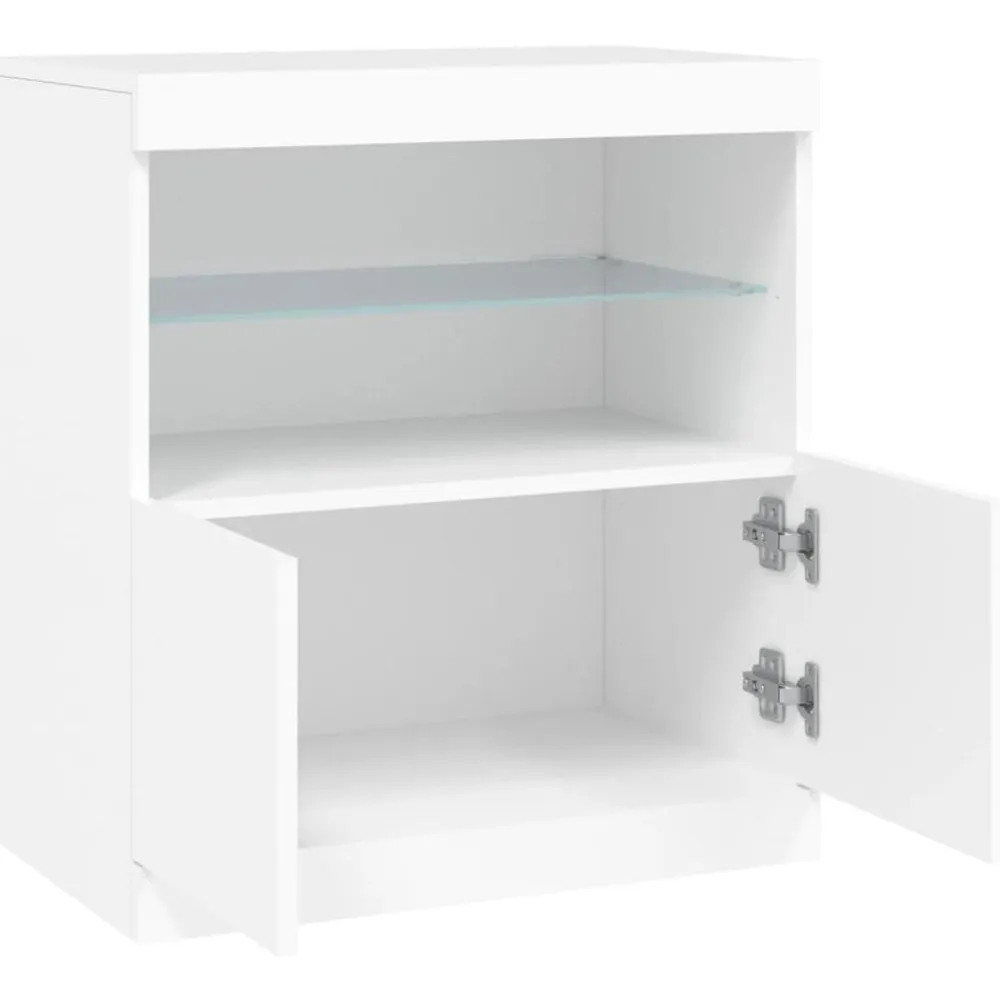 vidaXL Armarios Y Almacenamiento-Aparador con luces LED 60x37x67 cm
