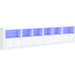 vidaXL Armarios Y Almacenamiento-Aparador con luces LED 283x37x67 cm