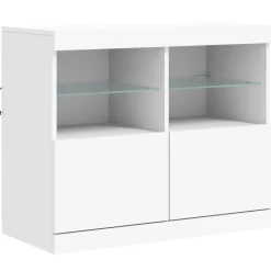 vidaXL Armarios Y Almacenamiento-Aparador con luces LED 283x37x67 cm
