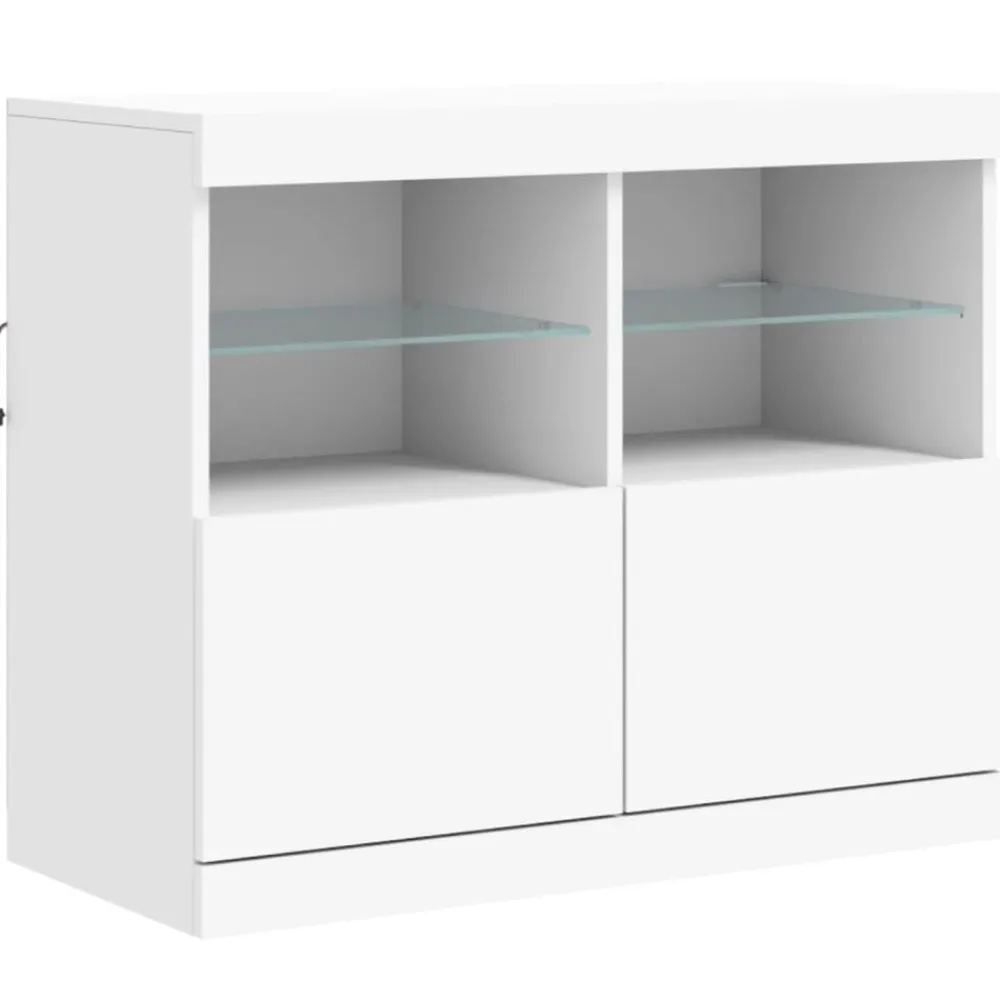 vidaXL Armarios Y Almacenamiento-Aparador con luces LED 283x37x67 cm