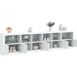 vidaXL Armarios Y Almacenamiento-Aparador con luces LED 283x37x67 cm