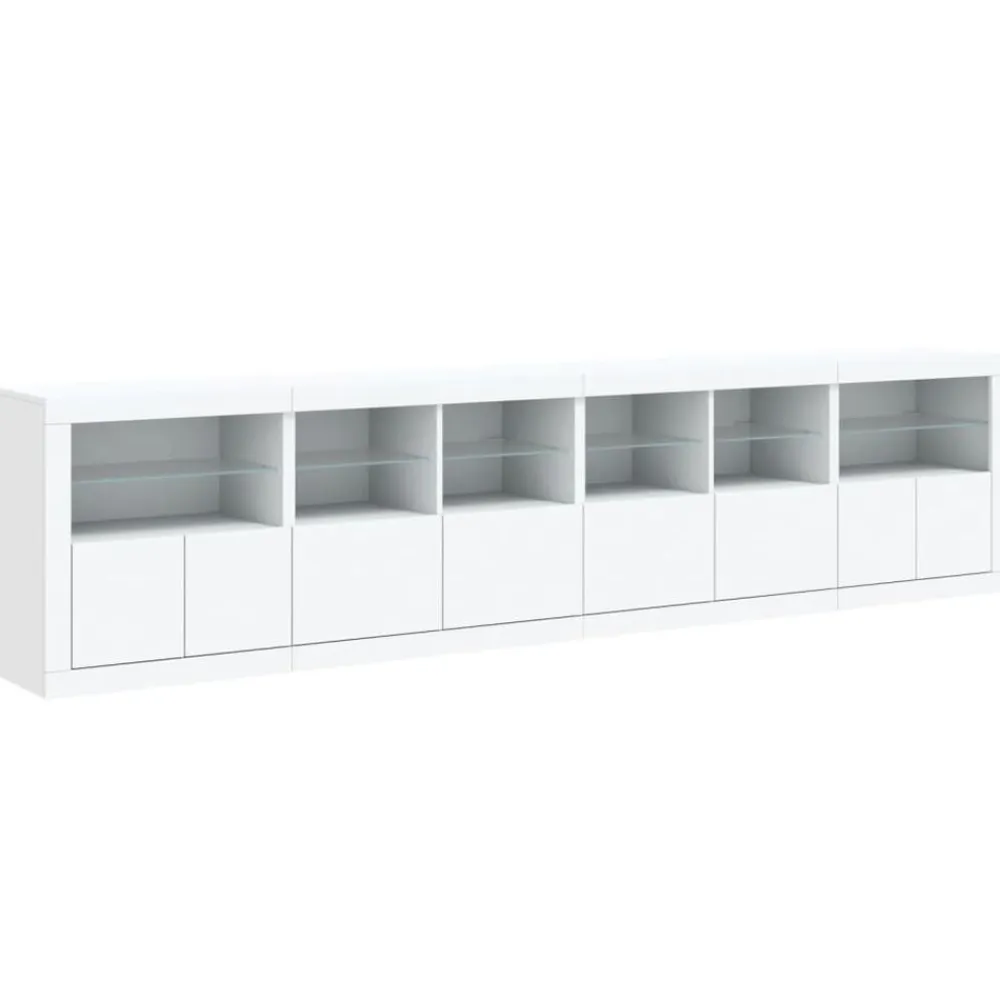 vidaXL Armarios Y Almacenamiento-Aparador con luces LED 283x37x67 cm