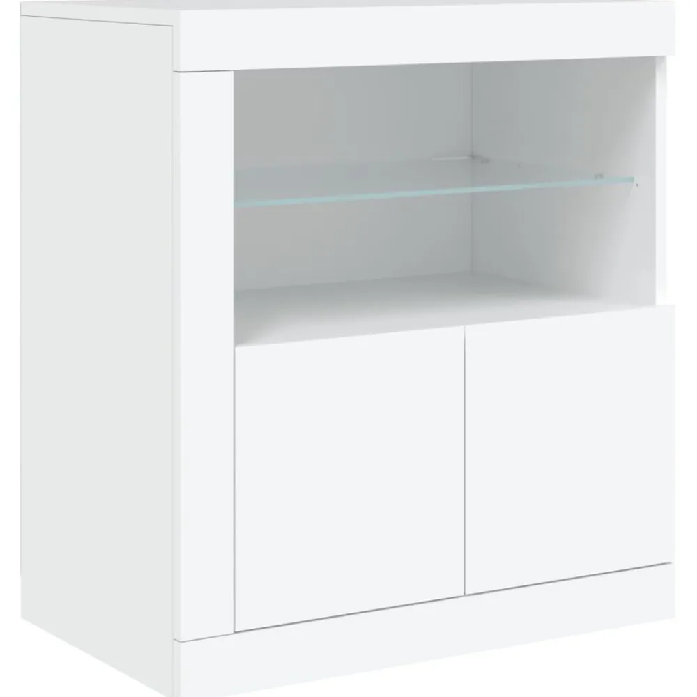vidaXL Armarios Y Almacenamiento-Aparador con luces LED 283x37x67 cm