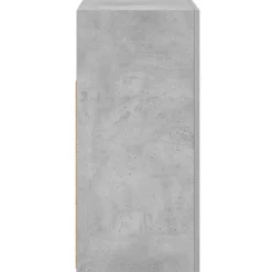 vidaXL Armarios Y Almacenamiento-Aparador con luces LED gris hormigón 80x35x75 cm