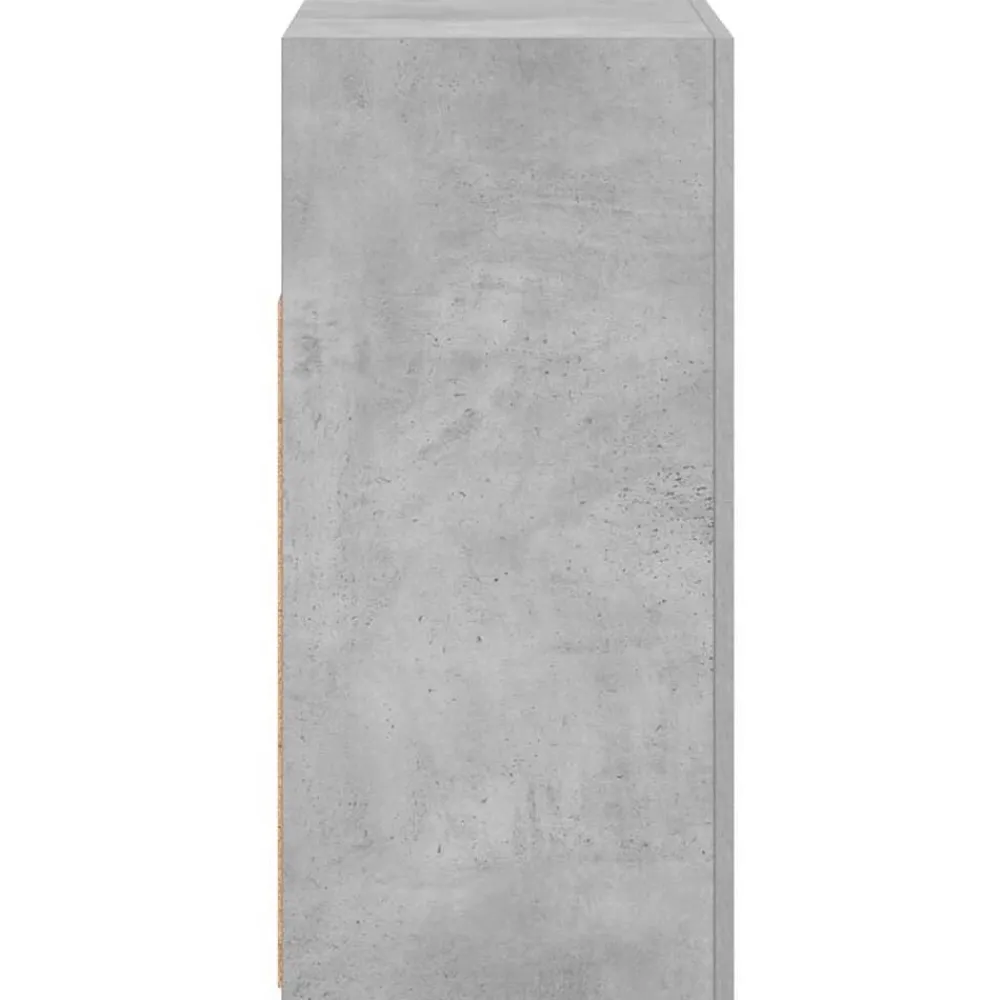 vidaXL Armarios Y Almacenamiento-Aparador con luces LED gris hormigón 80x35x75 cm