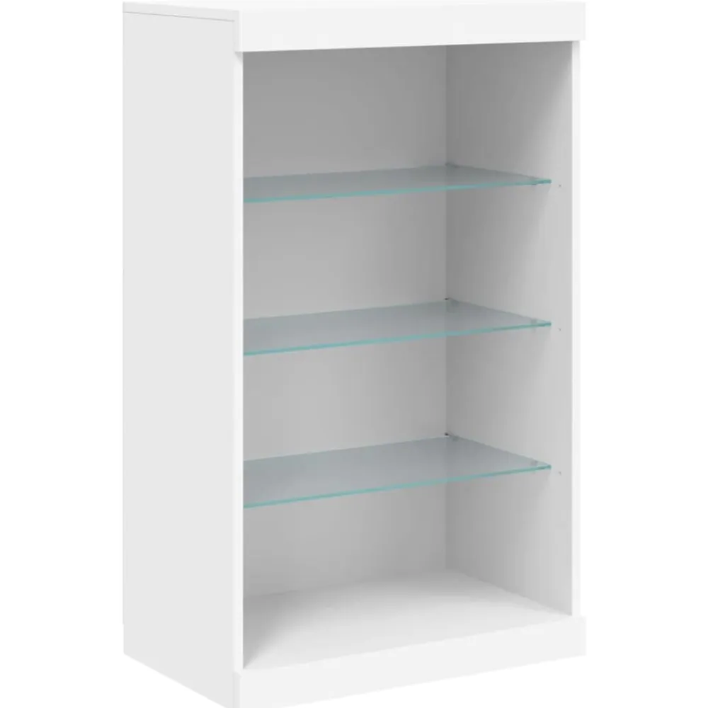 vidaXL Aparador con luces LED 60,5x37x100 cm Blanco Hot