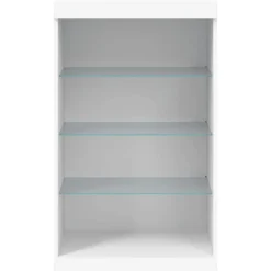 vidaXL Aparador con luces LED 60,5x37x100 cm Blanco Hot