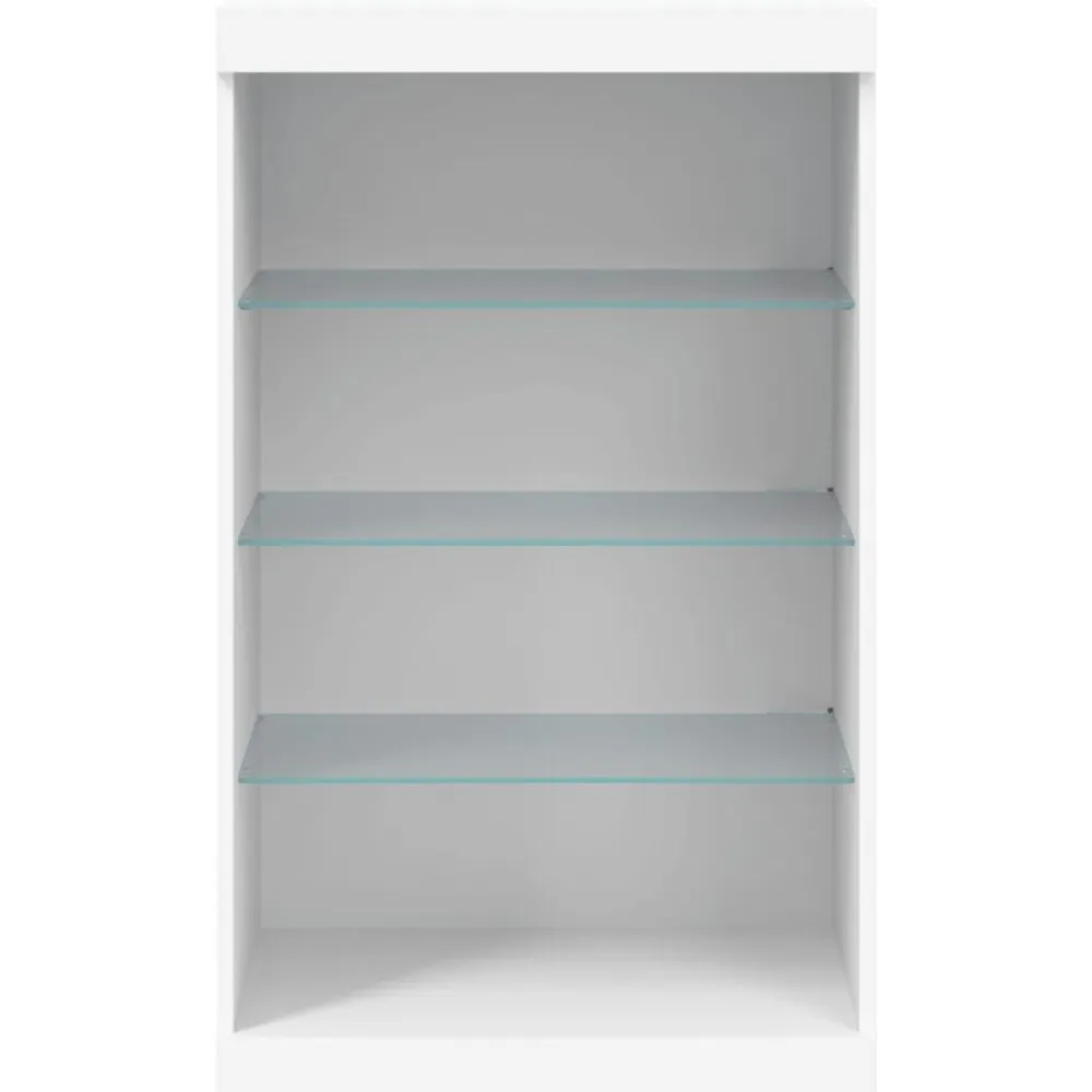 vidaXL Aparador con luces LED 60,5x37x100 cm Blanco Hot