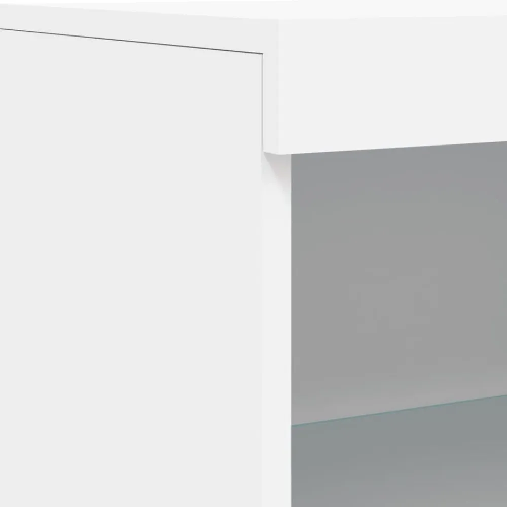 vidaXL Aparador con luces LED 60,5x37x100 cm Blanco Hot