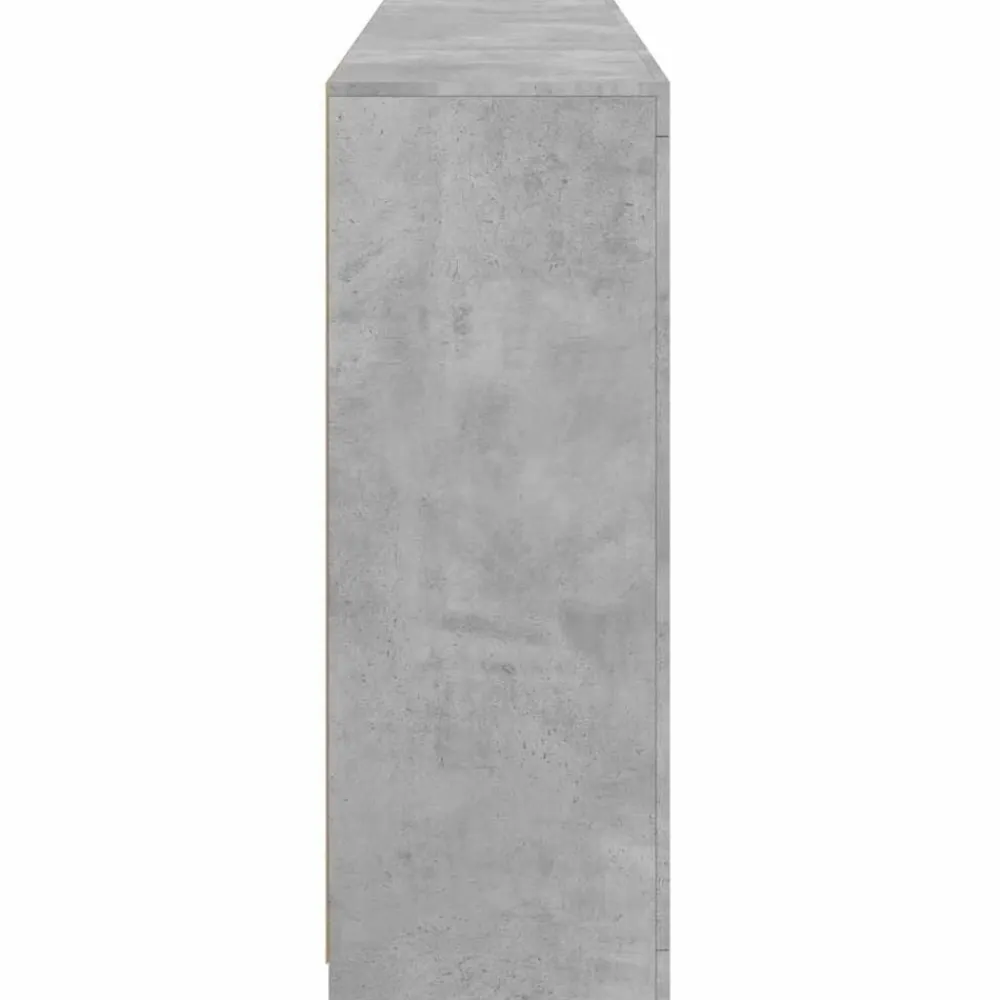 vidaXL Aparador con luz LED 3 pzas madera de ingeniería gris hormigón Gris hormigón Online