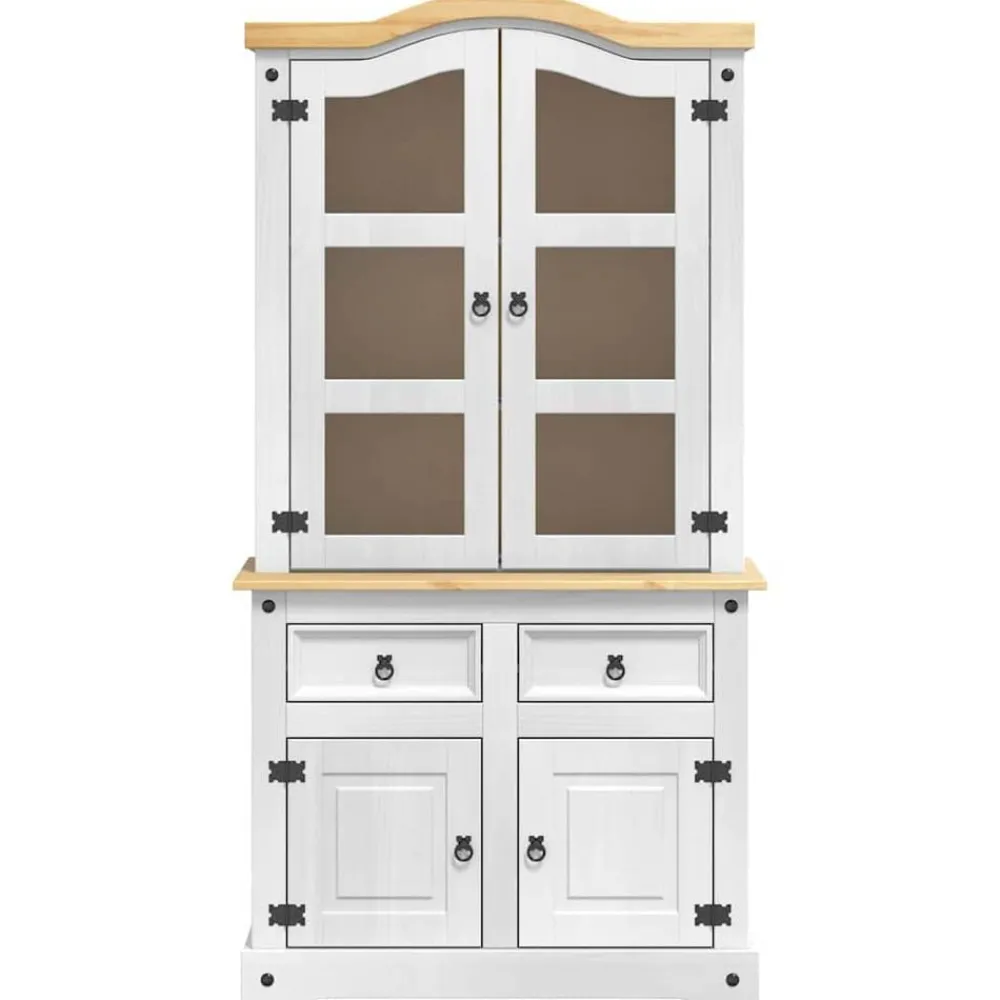 vidaXL Aparador Corona 100 x 48,5 x 179 cm Madera de pino macizo Discount