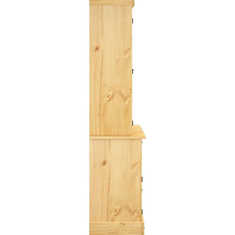 vidaXL Armarios Y Almacenamiento-Aparador Corona madera maciza pino mexicano 112x43x196 cm