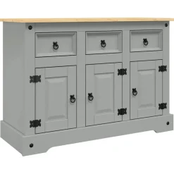 vidaXL Armarios Y Almacenamiento-Aparador Corona madera maciza pino mexicano 112x43x78 cm