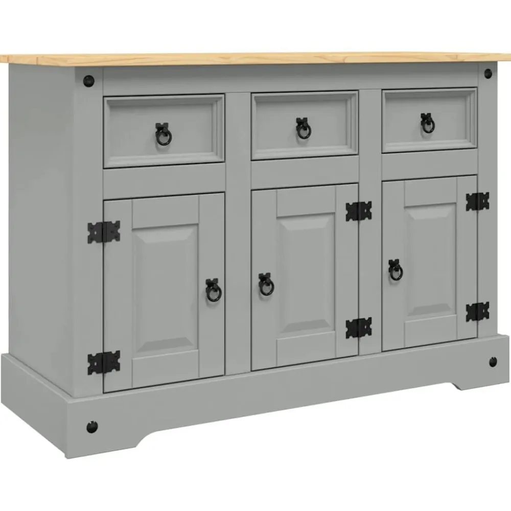 vidaXL Armarios Y Almacenamiento-Aparador Corona madera maciza pino mexicano 112x43x78 cm