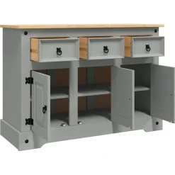 vidaXL Armarios Y Almacenamiento-Aparador Corona madera maciza pino mexicano 112x43x78 cm
