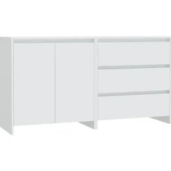 vidaXL Aparador de 2 piezas madera manufacturada blanca Blanco Best