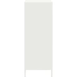 vidaXL Aparador de acero 39x35x103,5 cm Blanco Discount