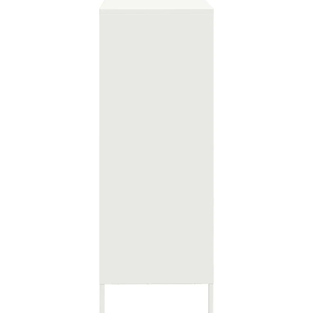 vidaXL Aparador de acero 39x35x103,5 cm Blanco Discount