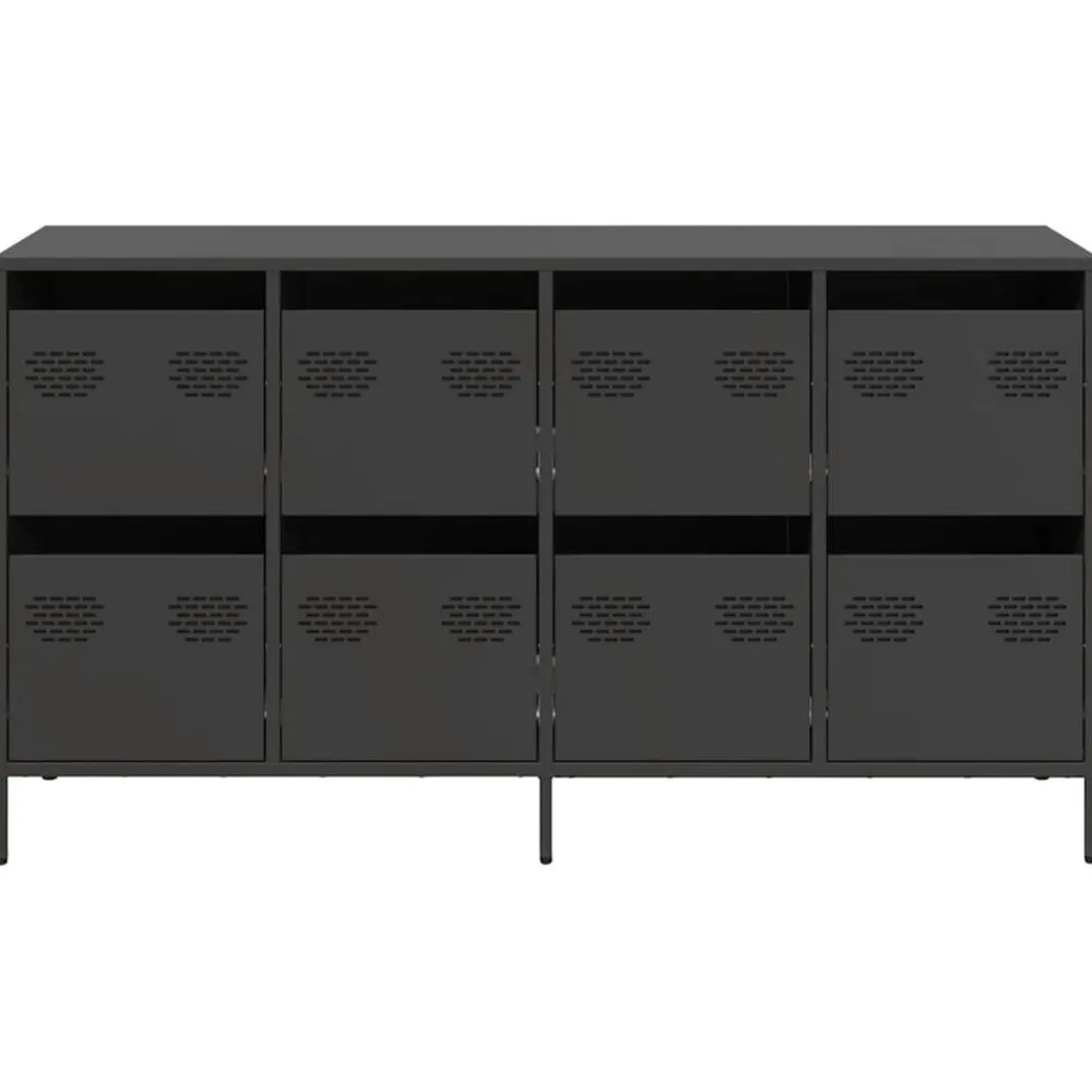 vidaXL Armarios Y Almacenamiento-Aparador de acero laminado en frío 135x39x73,5 cm