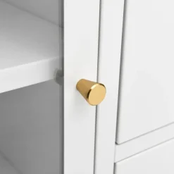 vidaXL Aparador de acero y vidrio templado 105x35x70 cm Blanco Outlet