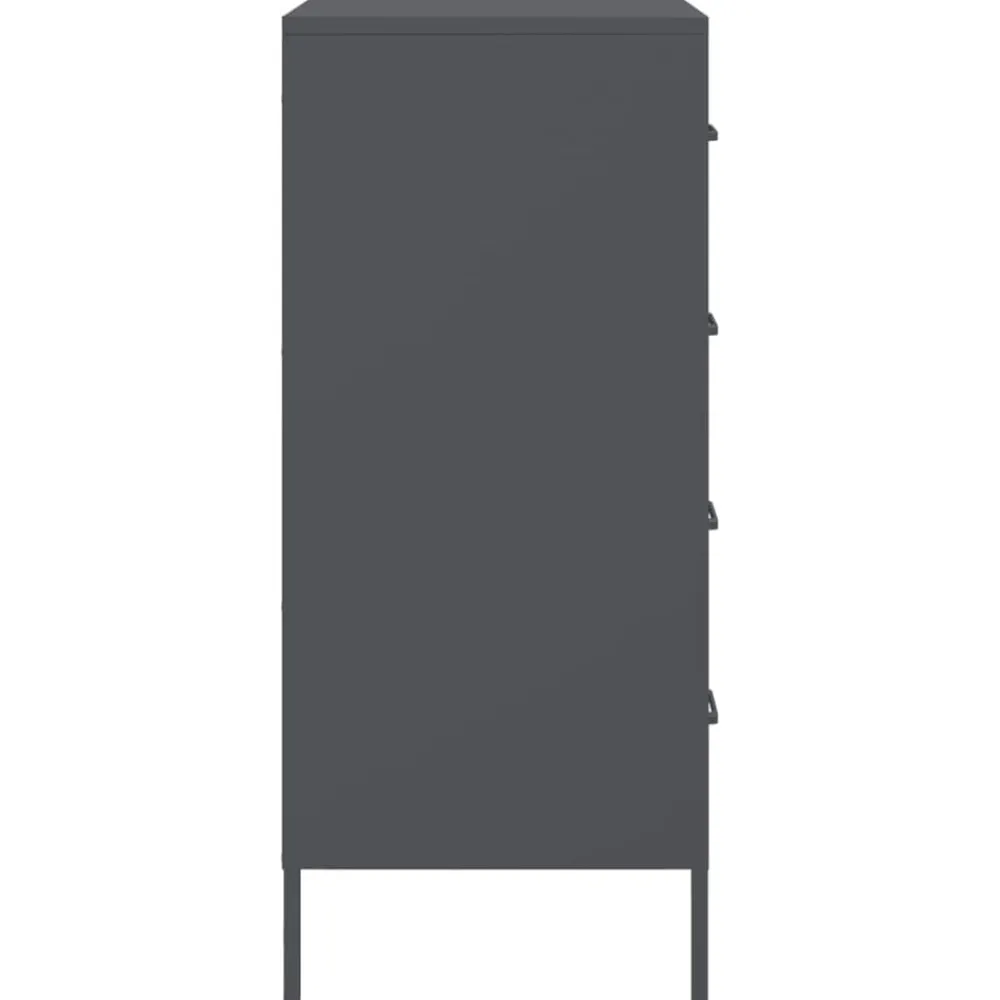 vidaXL Aparador de acero gris 68x39x89 cm Antracita Outlet