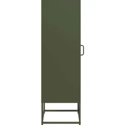 vidaXL Aparador de acero laminado en frío 36x39x123 cm Verde oliva Hot