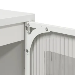 vidaXL Armarios Y Almacenamiento-Aparador de acero laminado en frío 100,5x39x107 cm