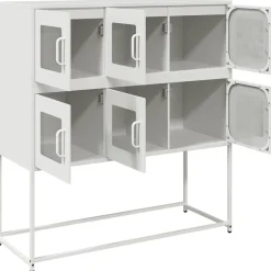 vidaXL Armarios Y Almacenamiento-Aparador de acero laminado en frío 100,5x39x107 cm