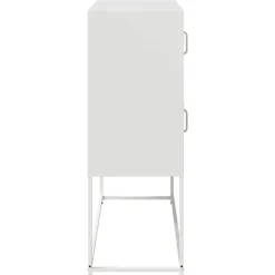 vidaXL Armarios Y Almacenamiento-Aparador de acero laminado en frío 100,5x39x107 cm