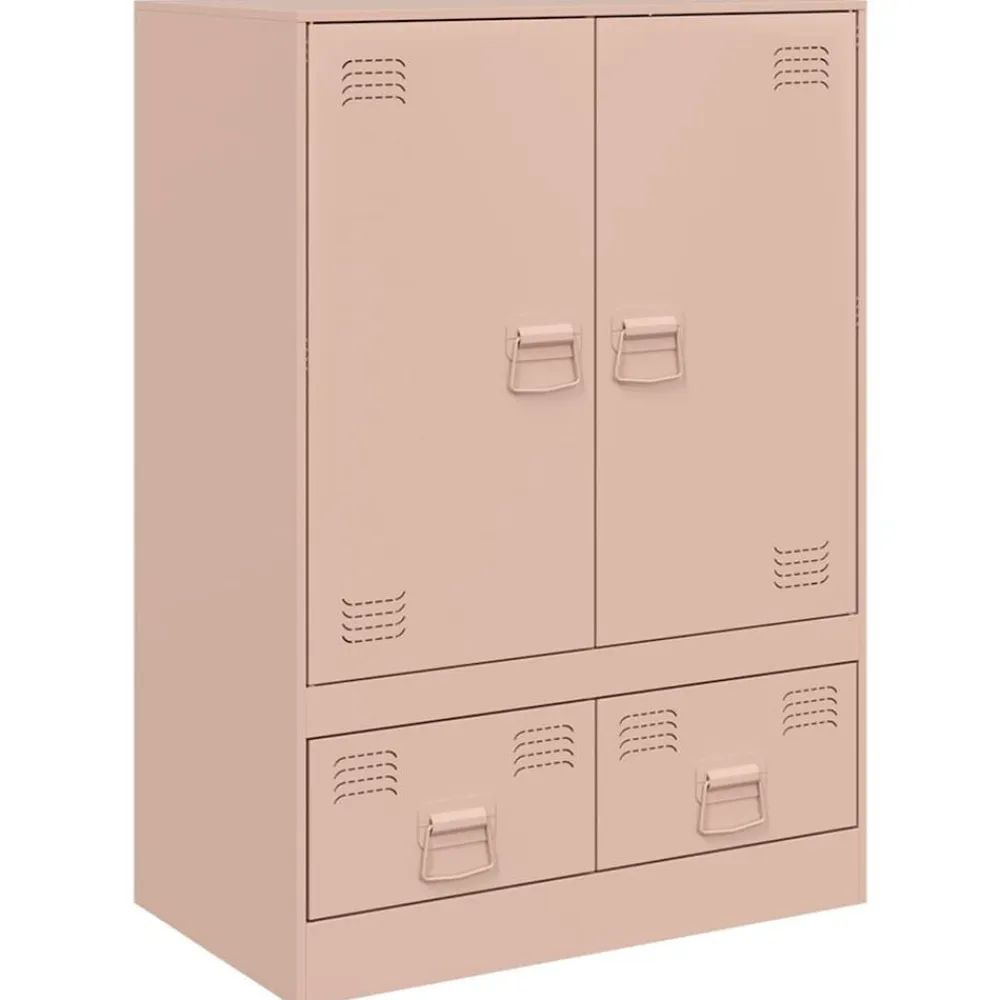 vidaXL Armarios Y Almacenamiento-Aparador de acero 67x39x95 cm