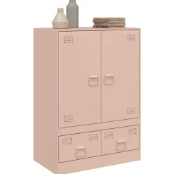 vidaXL Armarios Y Almacenamiento-Aparador de acero 67x39x95 cm