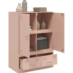 vidaXL Armarios Y Almacenamiento-Aparador de acero 67x39x95 cm