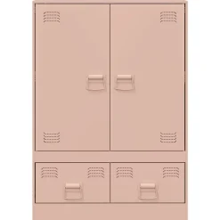 vidaXL Armarios Y Almacenamiento-Aparador de acero 67x39x95 cm