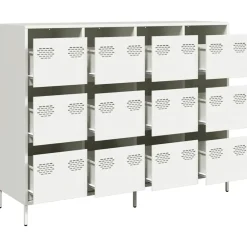 vidaXL Armarios Y Almacenamiento-Aparador de acero laminado en frío 135x39x103,5 cm