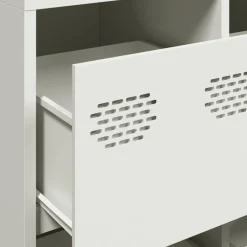 vidaXL Armarios Y Almacenamiento-Aparador de acero laminado en frío 135x39x103,5 cm
