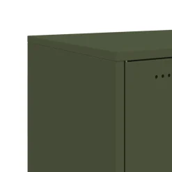 vidaXL Aparador de acero oliva 100,5x39x72 cm Verde Online